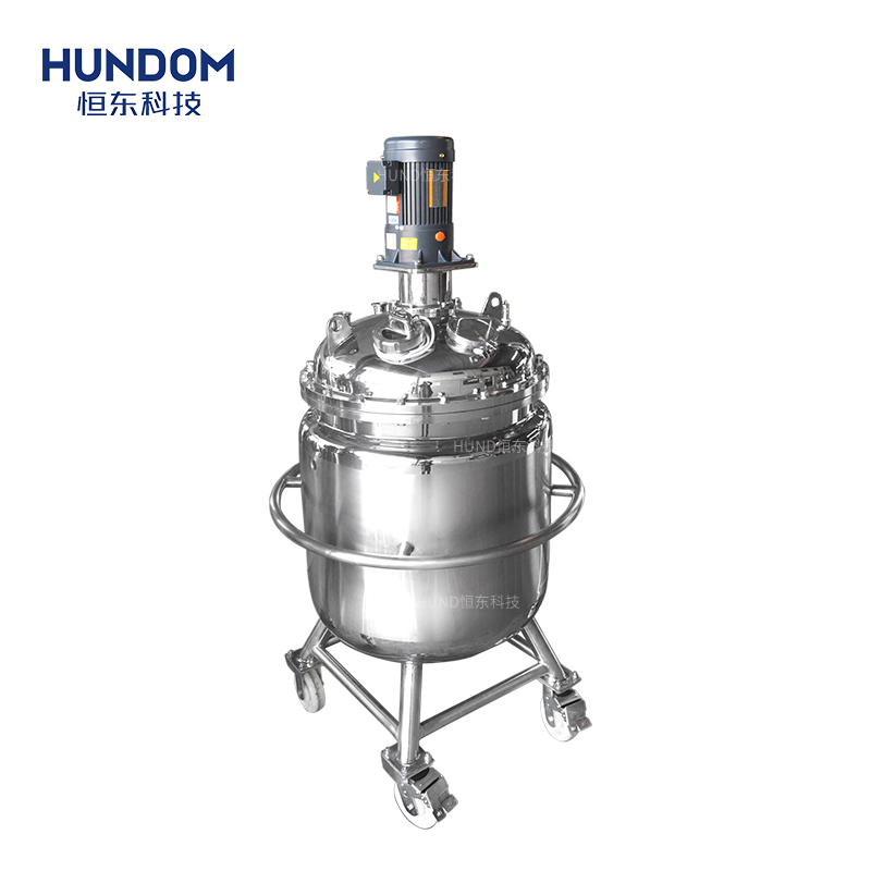 Stainless Steel Mobile Double Jacketed Body Lotion Mixing Tank