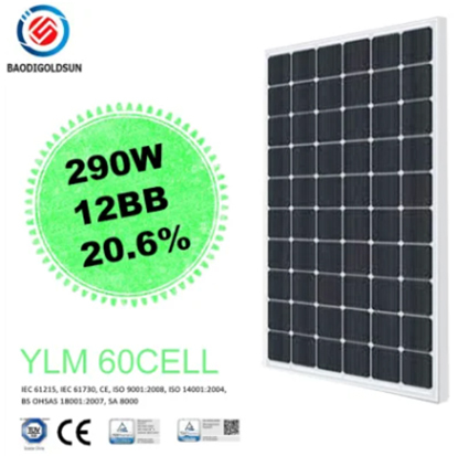 High Capacity Yingli IEC Ylm 12bb Mbb 60 Cell 285W Mono Portable Solar System for Your Home with High Quality in Nigeria