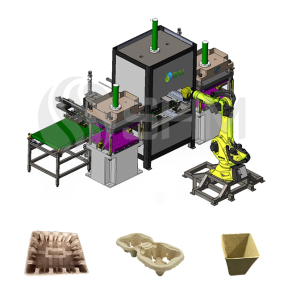 Máquina de moldeo de pasta de papel para el envasado de productos industriales