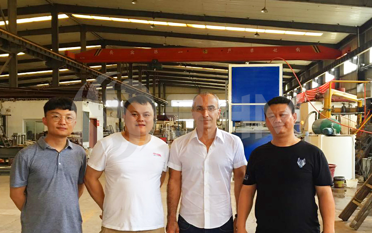 Customers visit the factory