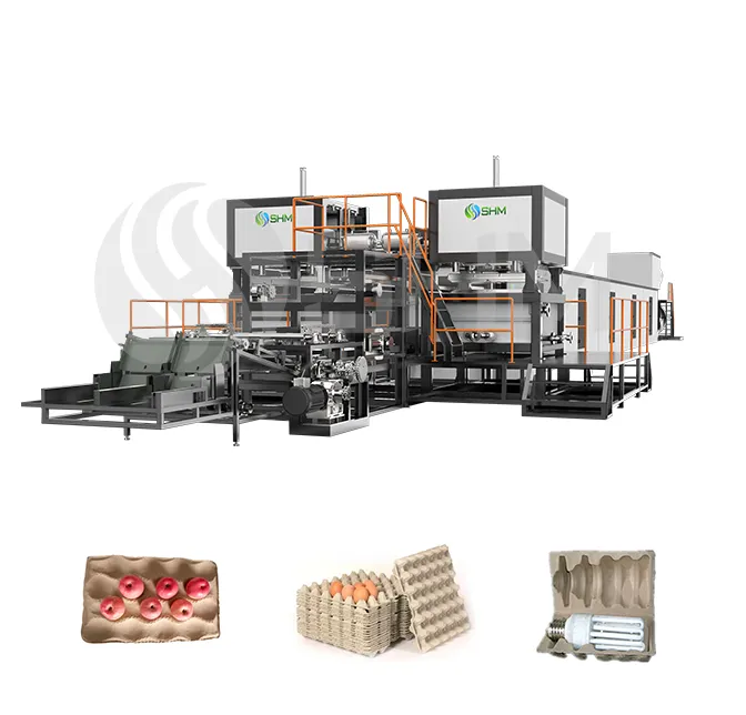 Máquina para fabricar bandejas de papel para manzanas