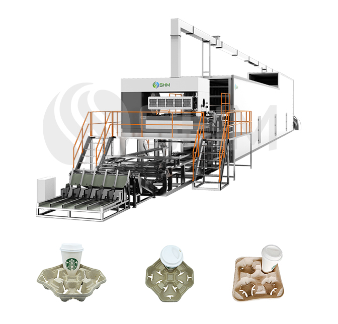 Máquina para fabricar bandejas de café