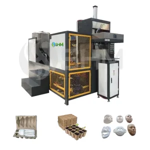 Máquina de moldeo de macetas de papel para jardín