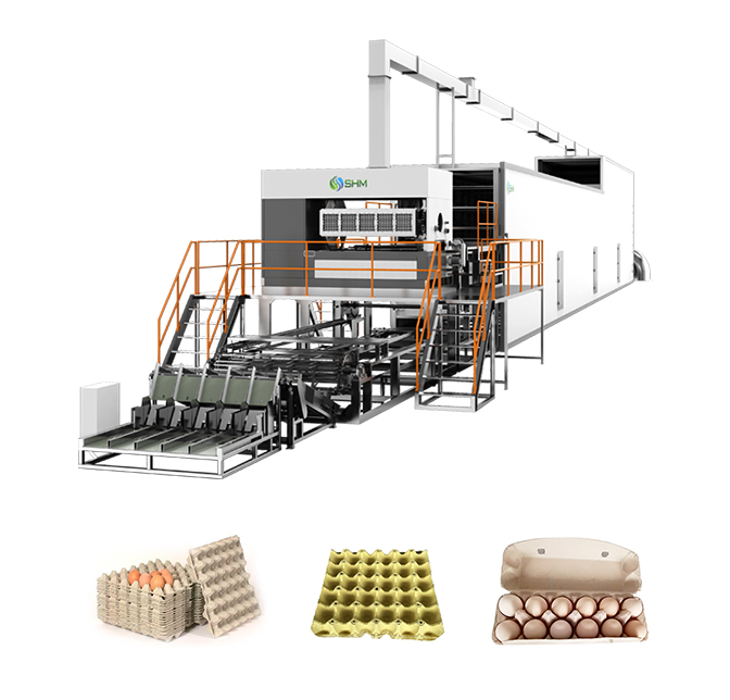 Máquina automática de fabricación de bandejas y cajas de papel para huevos