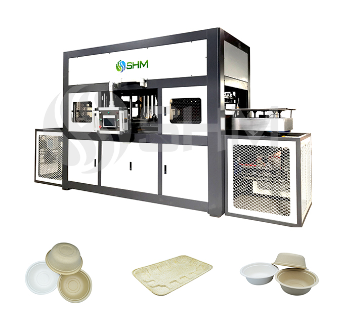 Biodegradable rotary tableware making machine