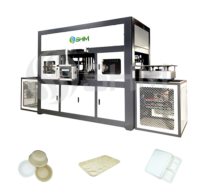 Machine de formage de plateaux alimentaires en papier entièrement automatique