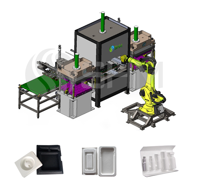 Fully automatic pulp molding production line
