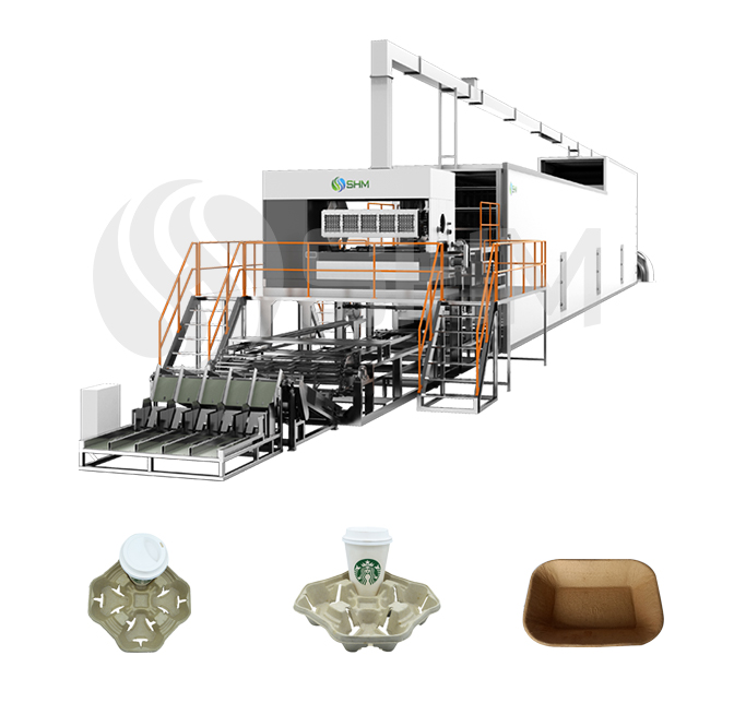 Automatic rotary pulp molding egg tray machine