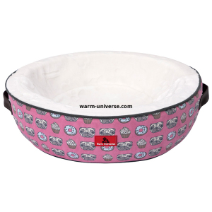 051 Round Donut Cat and Dog Bed with Basket Handles